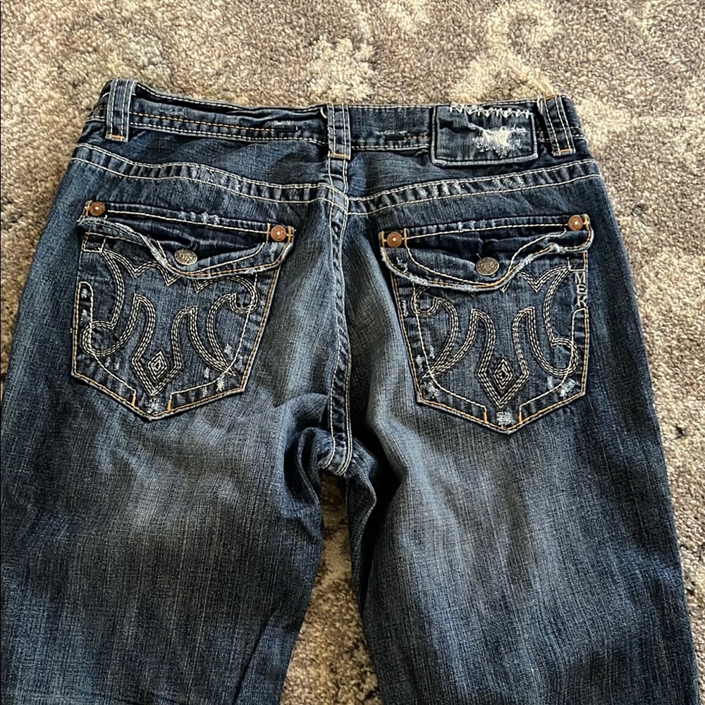 Men's Straight Jeans - Blue - Picture 6 of 6